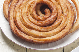 Preparación de churros huecos